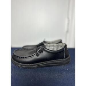 Boys | Hey Dude | Wally Youth Mono Leather Slip on Shoes Comfort Casual | NWOT